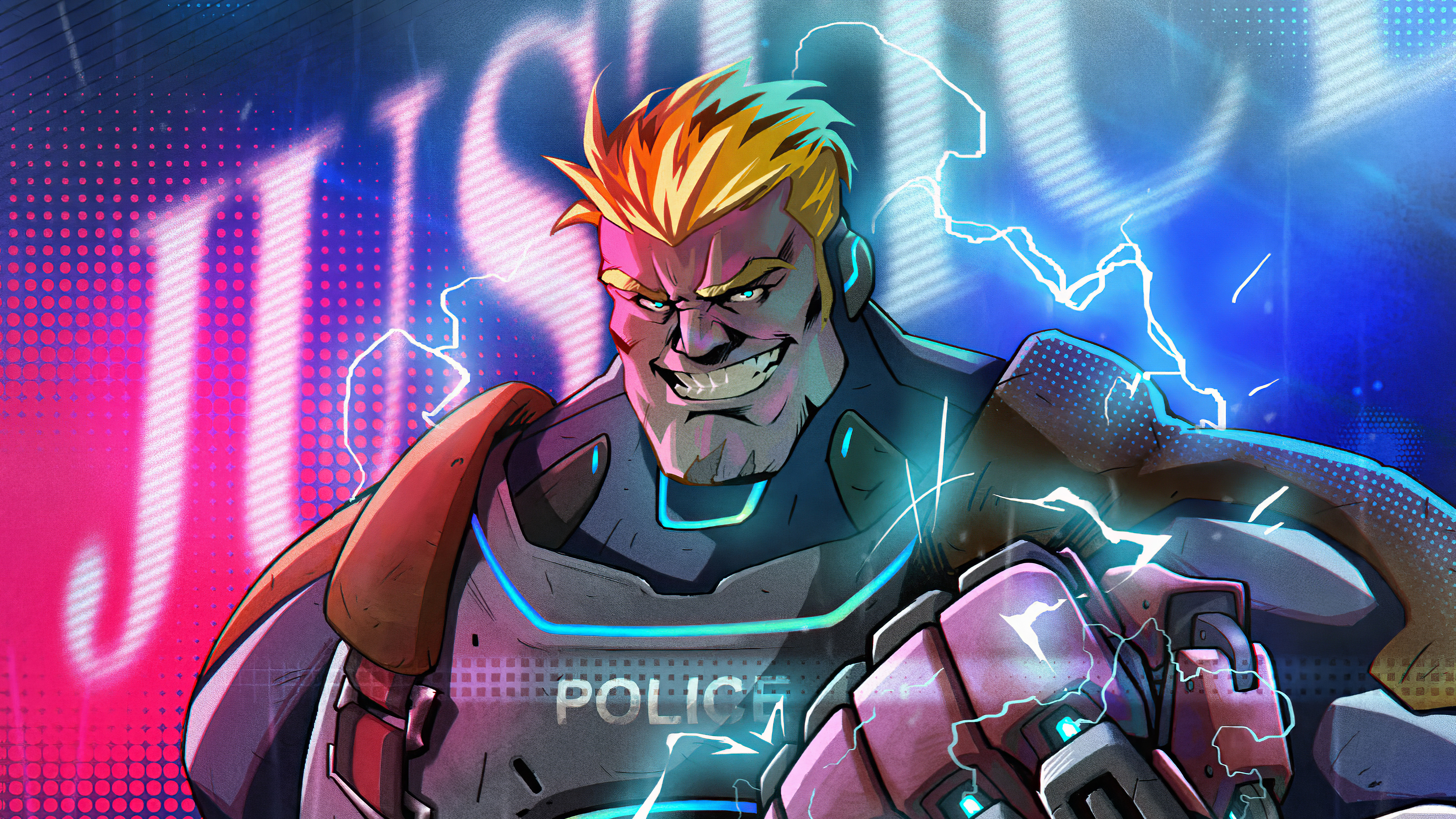 Download mobile wallpaper Cyberpunk, Sci Fi, Police for free.