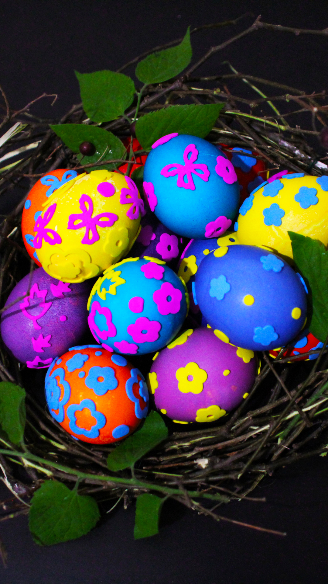 Download mobile wallpaper Easter, Holiday, Colorful, Egg, Nest, Easter Egg for free.