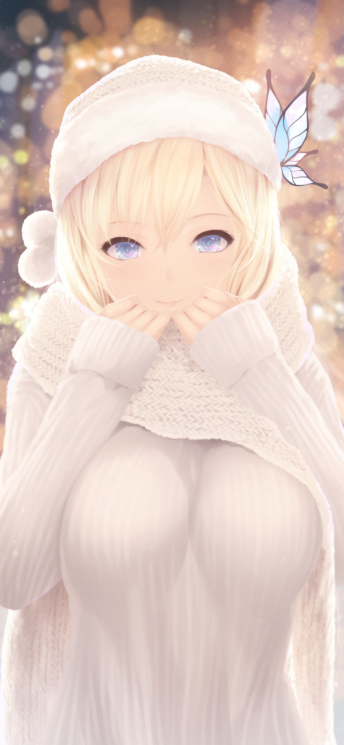 Handy-Wallpaper Blond, Hut, Blondinen, Animes, Aqua Augen, Boku Wa Tomodachi Ga Sukunai, Sena Kashiwazaki kostenlos herunterladen.