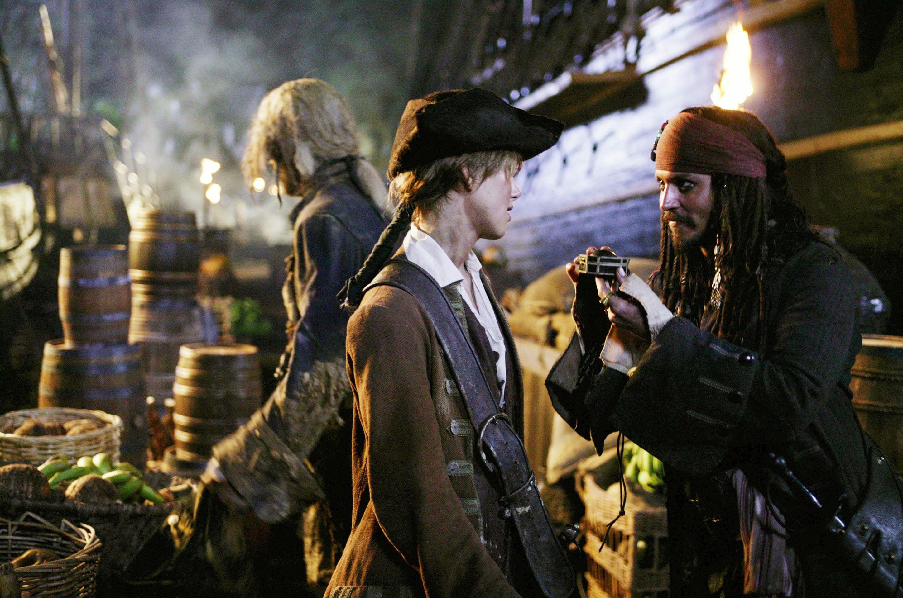 Baixe gratuitamente a imagem Piratas Do Caribe, Johnny Depp, Filme, Elizabeth Swann, Jack Sparrow, Keira Knightley, Piratas Do Caribe: O Baú Da Morte na área de trabalho do seu PC