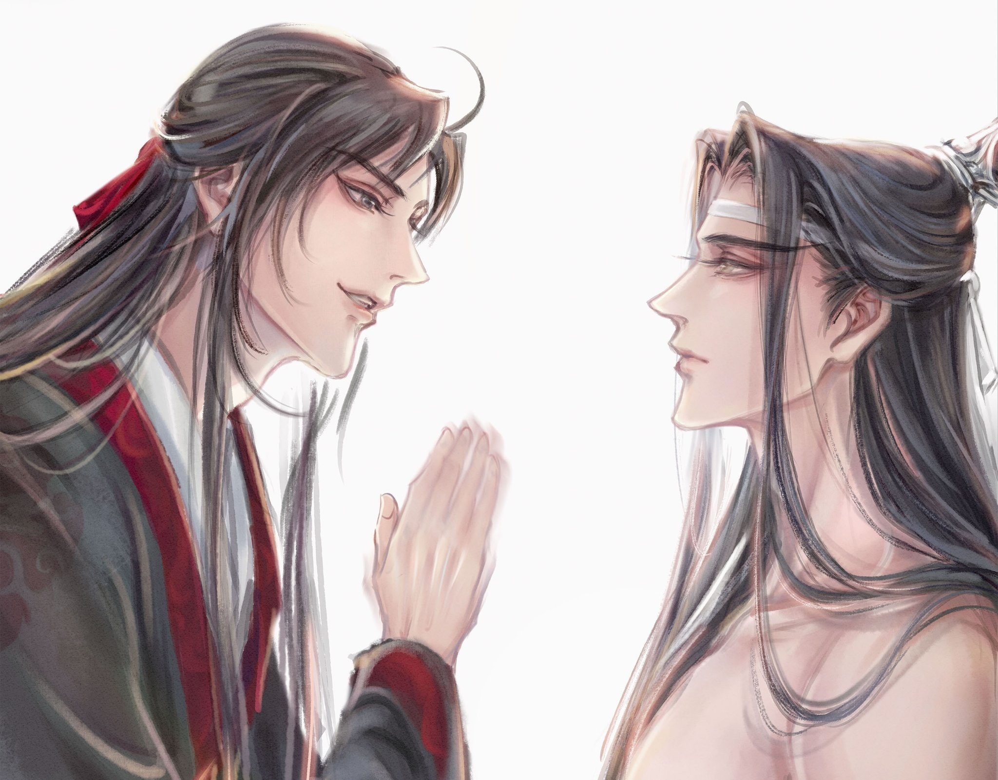 Handy-Wallpaper Animes, Lanzhan, Wei Yin, Lan Wangji, Wei Wuxian, Mo Dao Zu Shi kostenlos herunterladen.