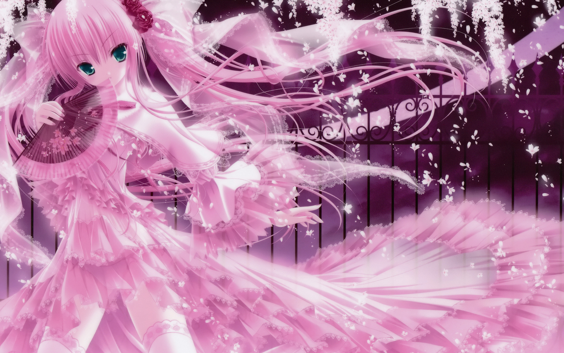 Handy-Wallpaper Mädchen, Pinkes Haar, Animes kostenlos herunterladen.