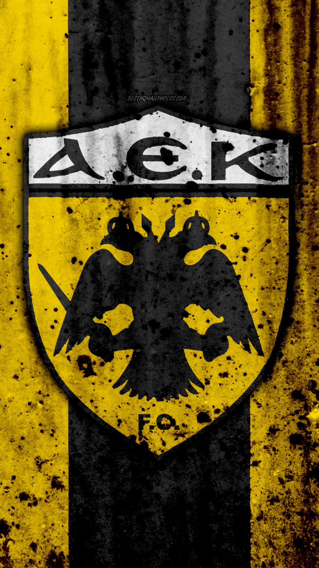 Baixar papel de parede para celular de Esportes, Futebol, Logotipo, Emblema, Aek Atenas F C gratuito.