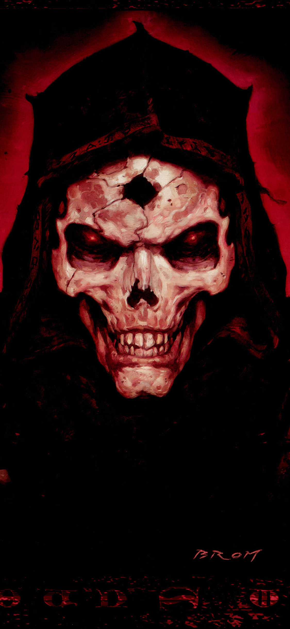 Download mobile wallpaper Dark, Skull for free.