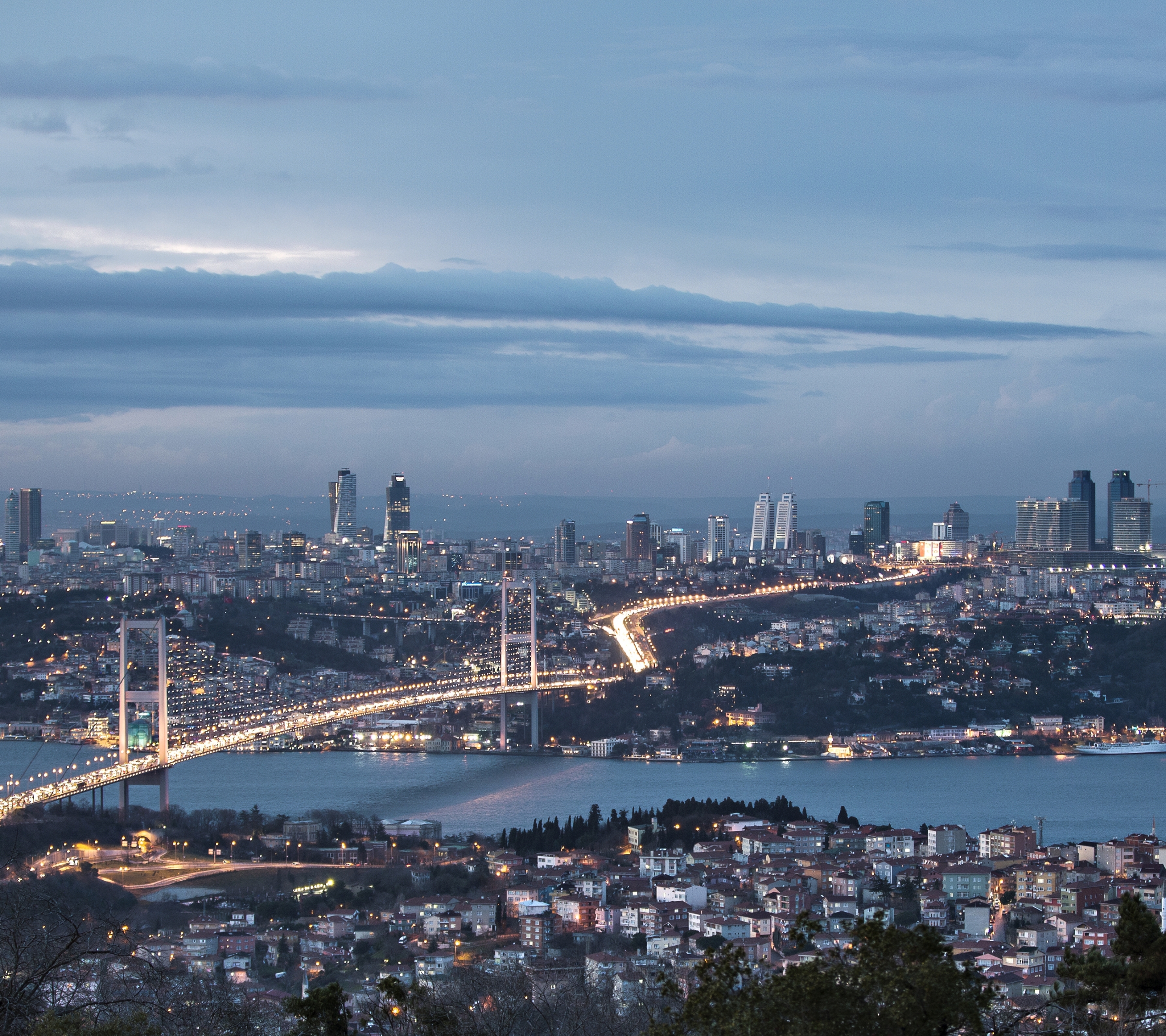 Download mobile wallpaper Cities, Turkey, Istanbul, Man Made, Bosphorus for free.
