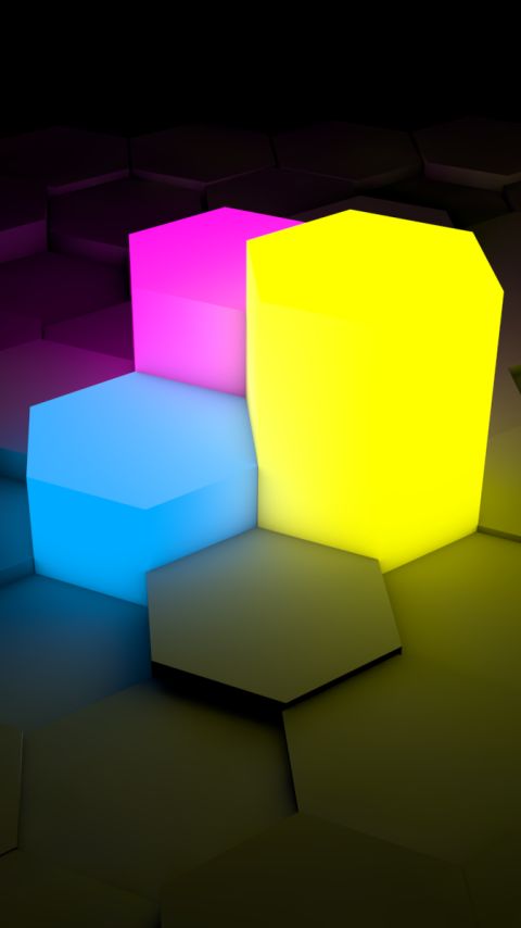 Download mobile wallpaper Abstract, 3D, Hexagon, Cgi for free.