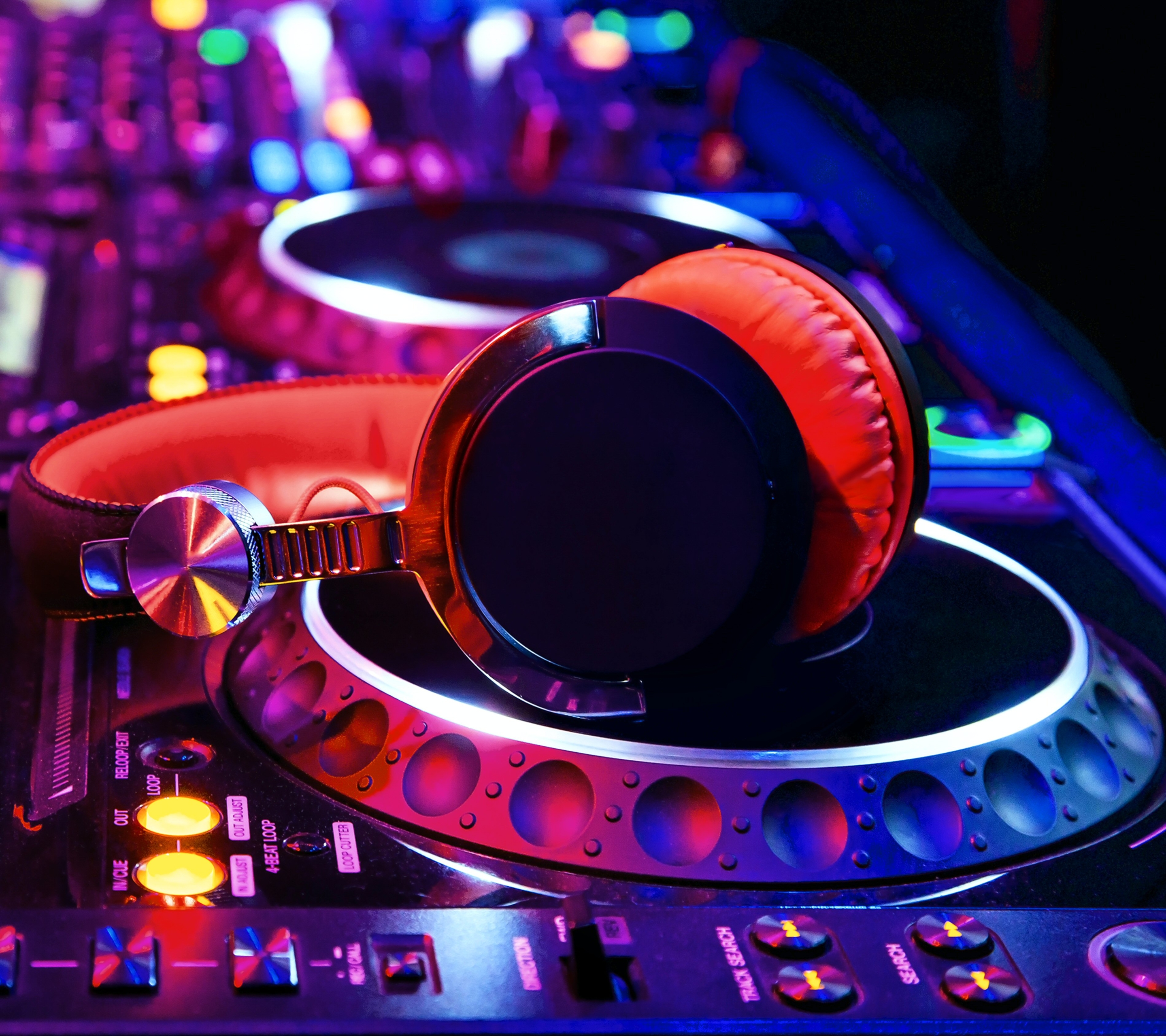 Download mobile wallpaper Music, Headphones, Colorful for free.