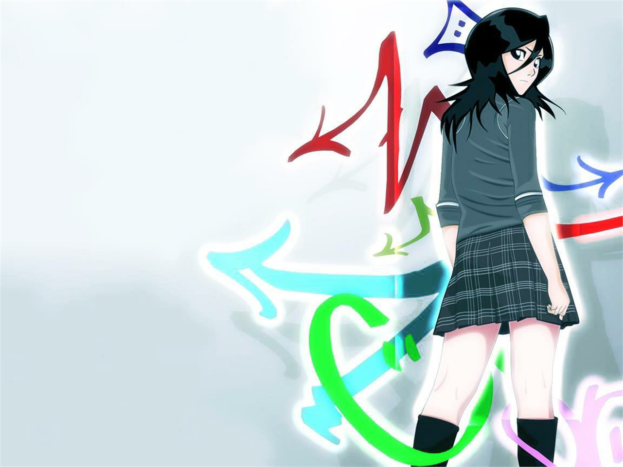 Handy-Wallpaper Bleach, Rukia Kuchiki, Animes kostenlos herunterladen.