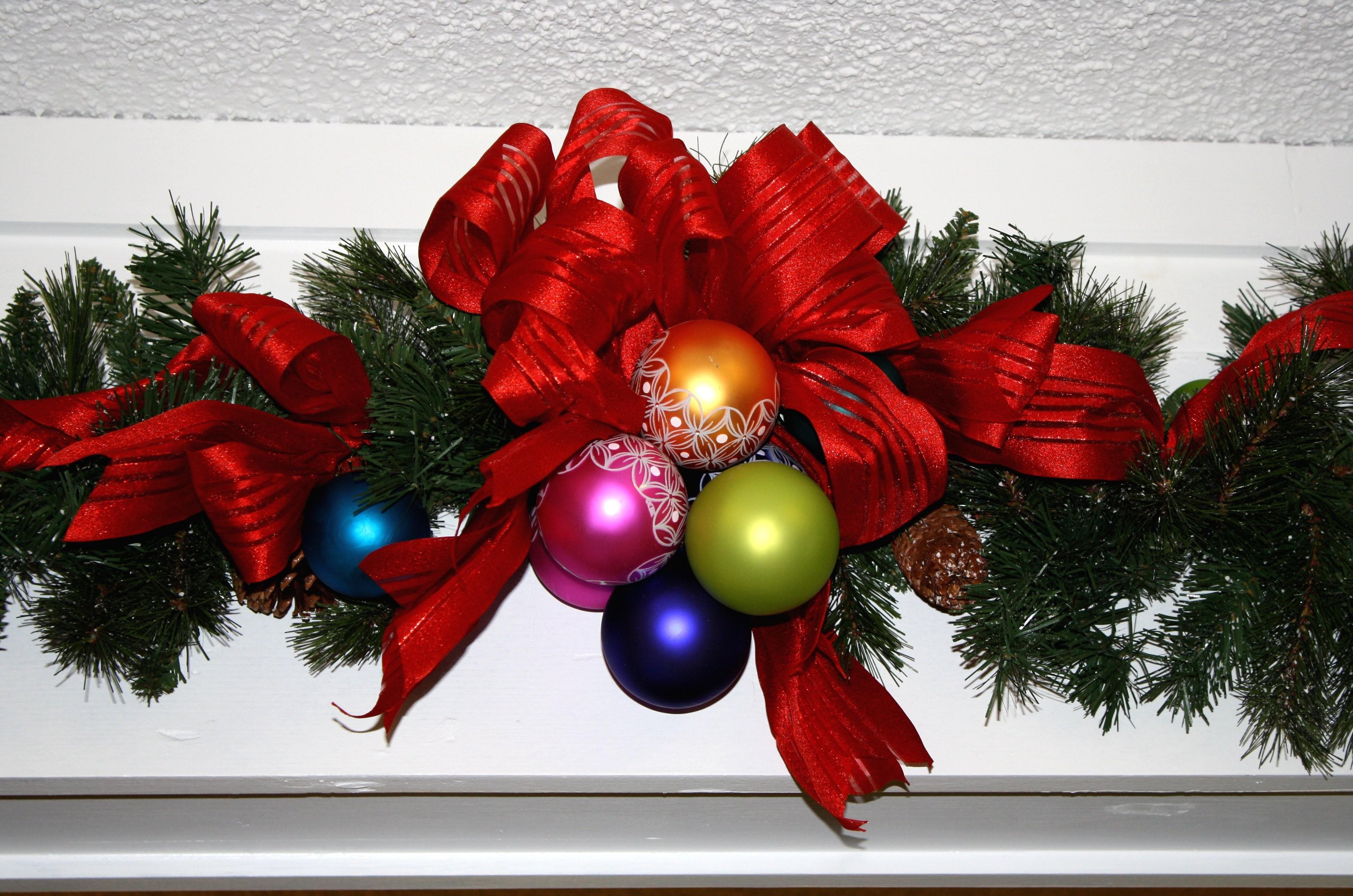 holidays, new year, christmas, needles, bow, christmas decorations, christmas tree toys, decoration