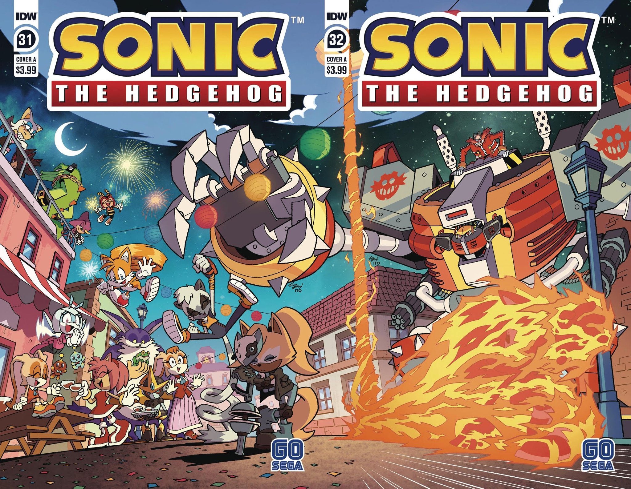 tangle the lemur, doctor eggman, comics, sonic the hedgehog (idw), amy rose, big the cat, chao (sonic), charmy bee, cheese the chao, cream the rabbit, espio the chameleon, e 123 omega, froggy (sonic the hedgehog), miles 'tails' prower, party, rouge the bat, shadow the hedgehog, vanilla the rabbit, vector the crocodile, whisper the wolf, sonic