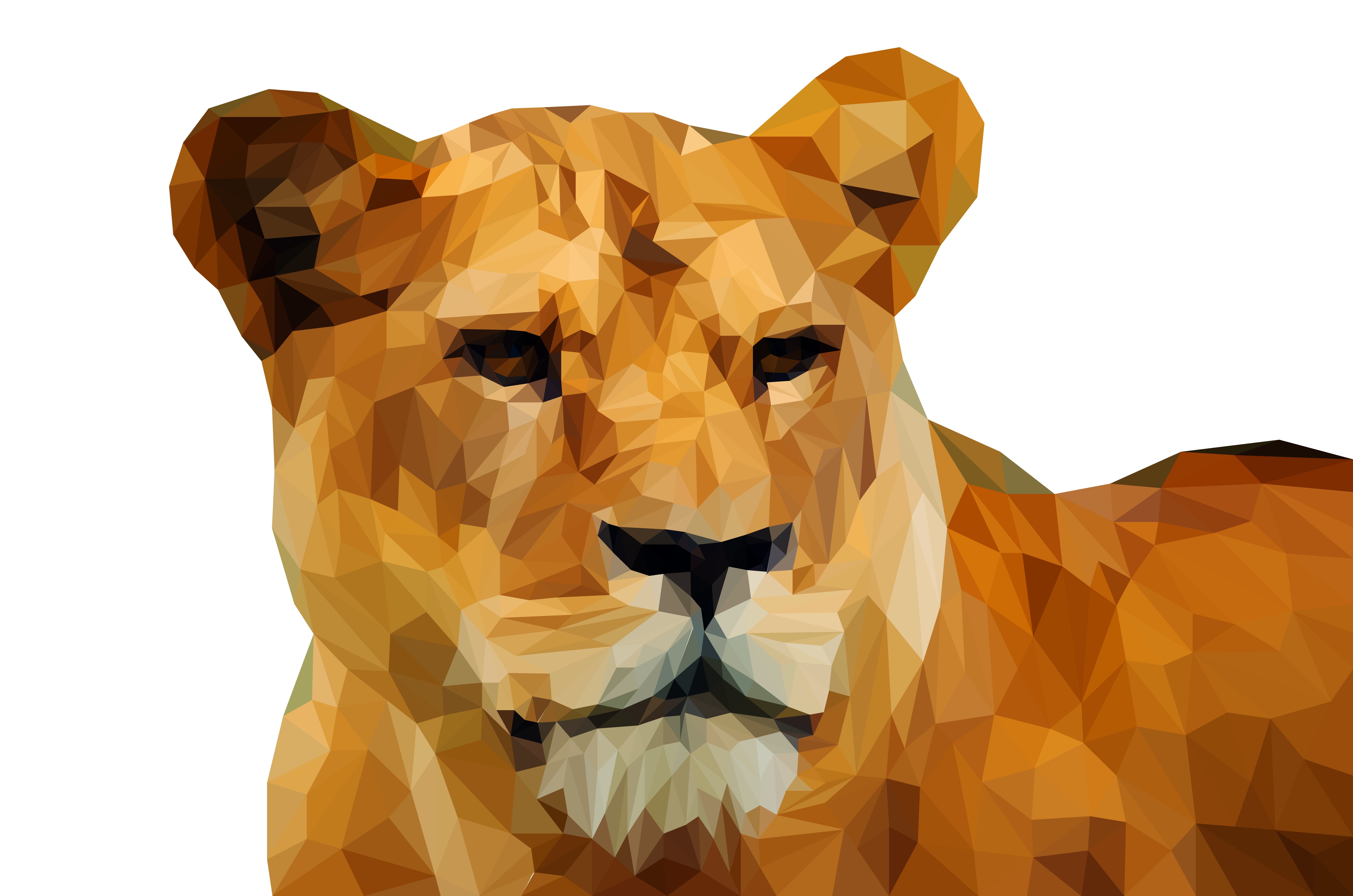 Free download wallpaper Abstract, Lion, Facets, Polygon, Low Poly on your PC desktop