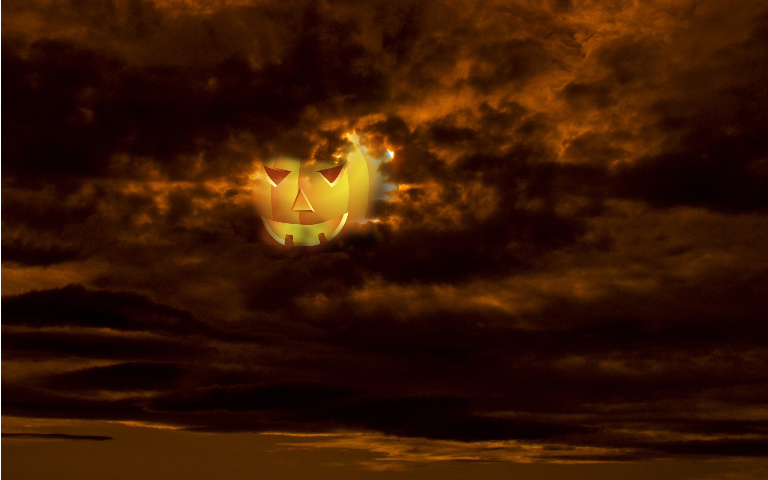 Free download wallpaper Sky, Halloween, Holiday, Cloud, Orange (Color) on your PC desktop