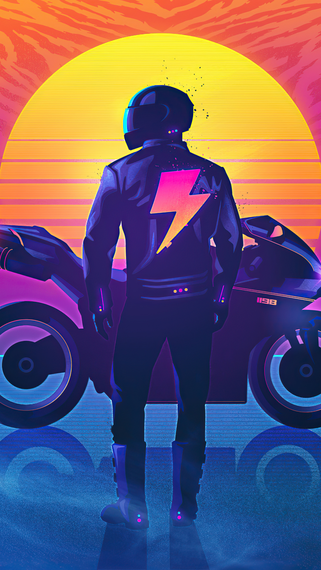 Download mobile wallpaper Artistic, Retro Wave for free.