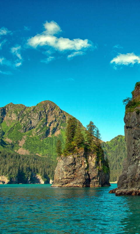 Download mobile wallpaper Nature, Rock, Earth, Cliff, Alaska, Fjord for free.