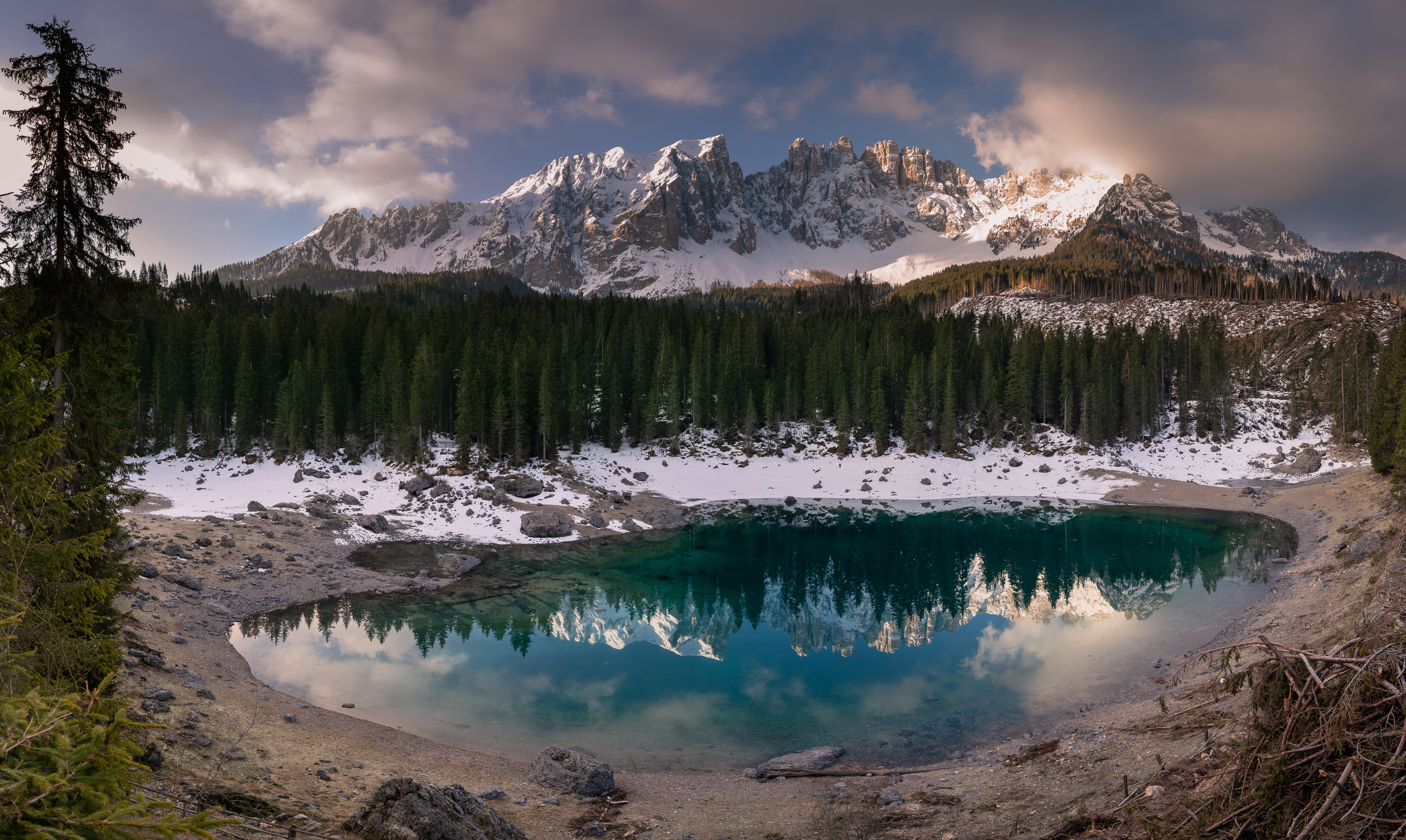 Laden Sie das See, Reflexion, Wald, Natur, Mountains, Landschaft-Bild kostenlos auf Ihren PC-Desktop herunter