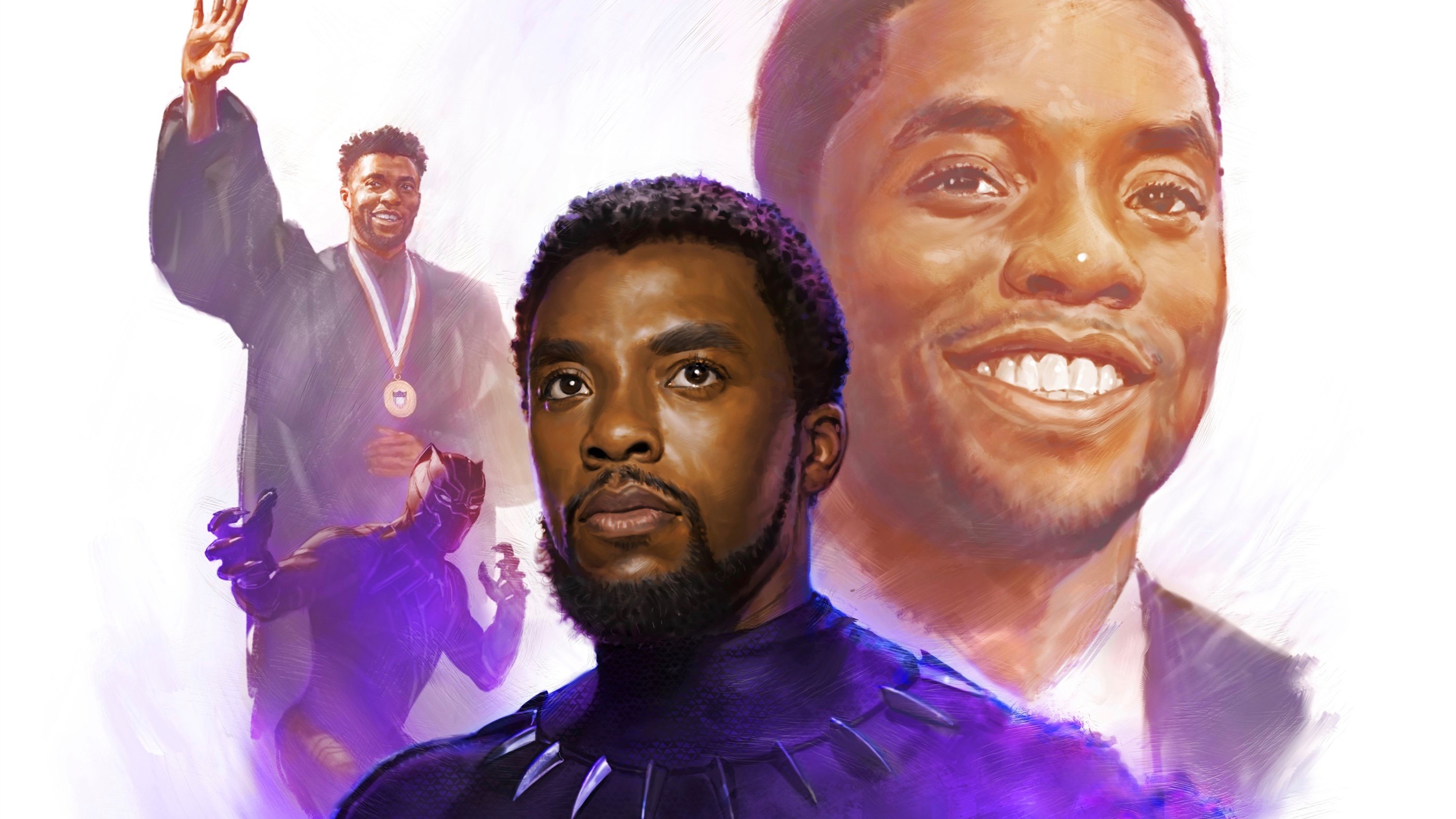 Download mobile wallpaper Celebrity, Black Panther (Marvel Comics), Chadwick Boseman, Black Panther (Movie) for free.