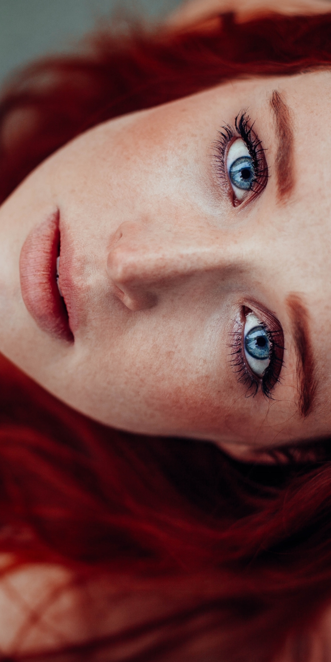 Download mobile wallpaper Redhead, Face, Model, Women, Blue Eyes for free.