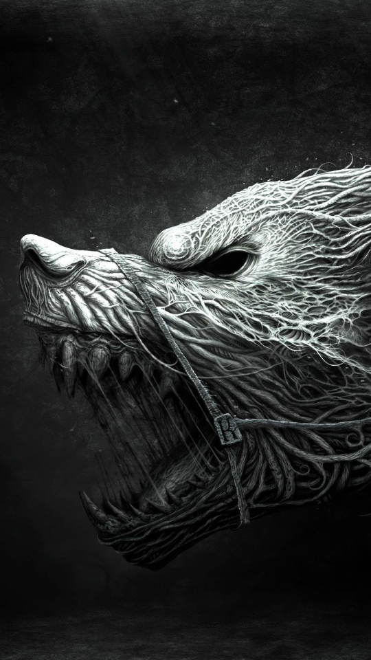 Download mobile wallpaper Fantasy, Dark, Snake, Creature, Creepy, Werewolf for free.