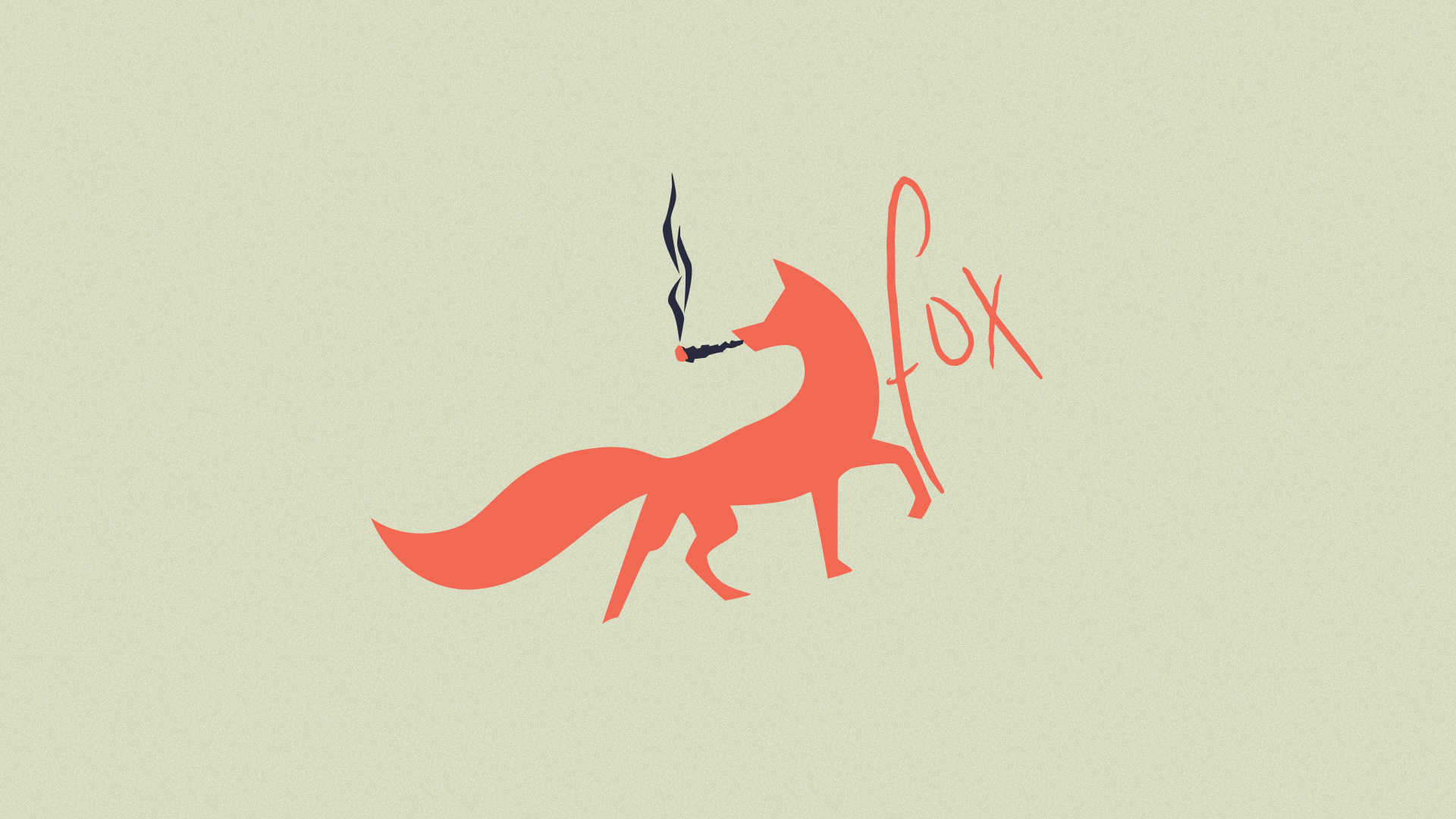 Download mobile wallpaper Fox, Animal, Minimalist for free.
