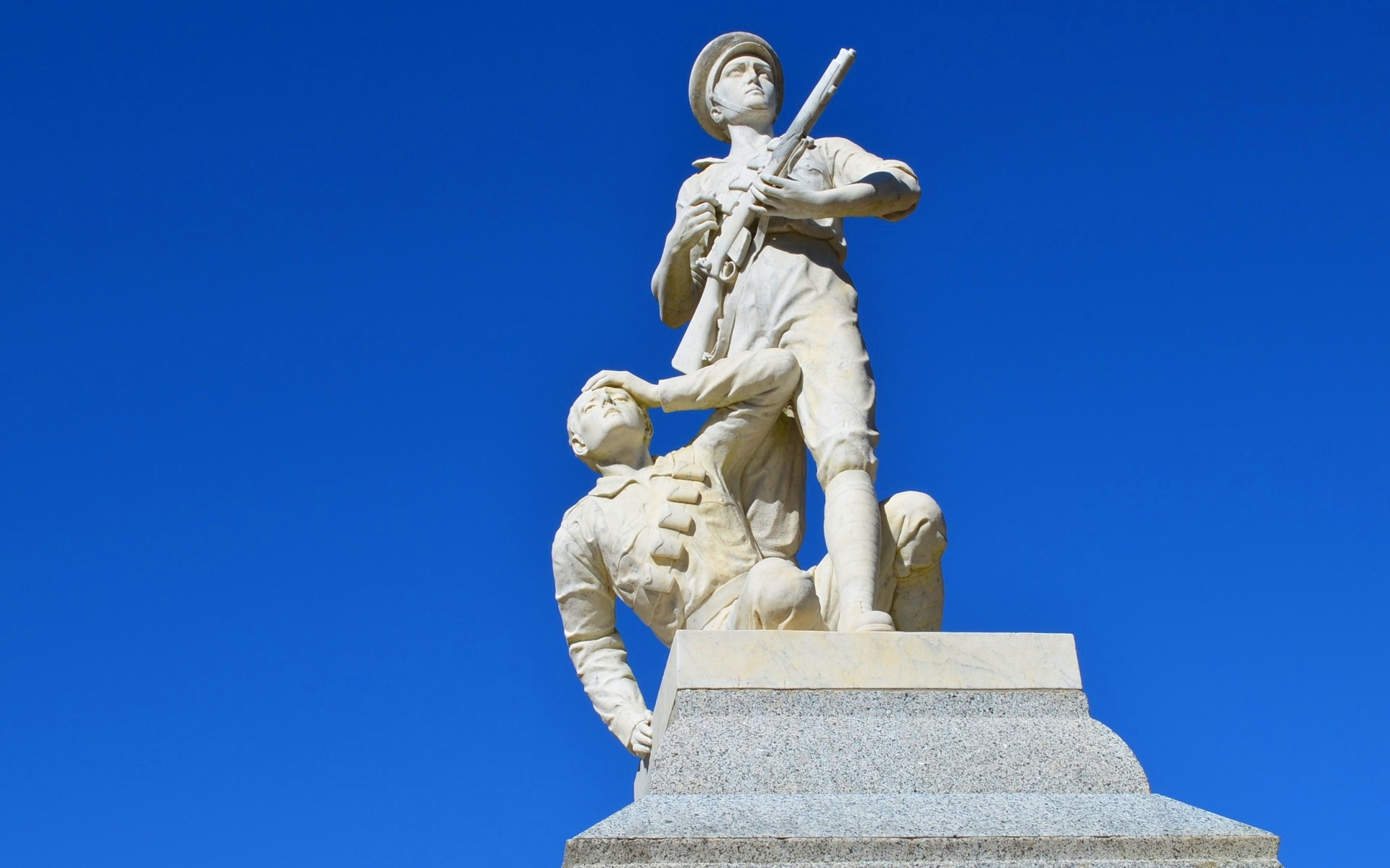 military, memorial, blue, gallipoli, statue, war memorial