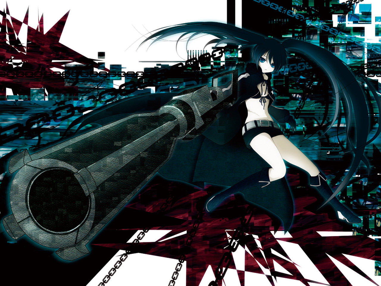 Download mobile wallpaper Anime, Black Rock Shooter for free.