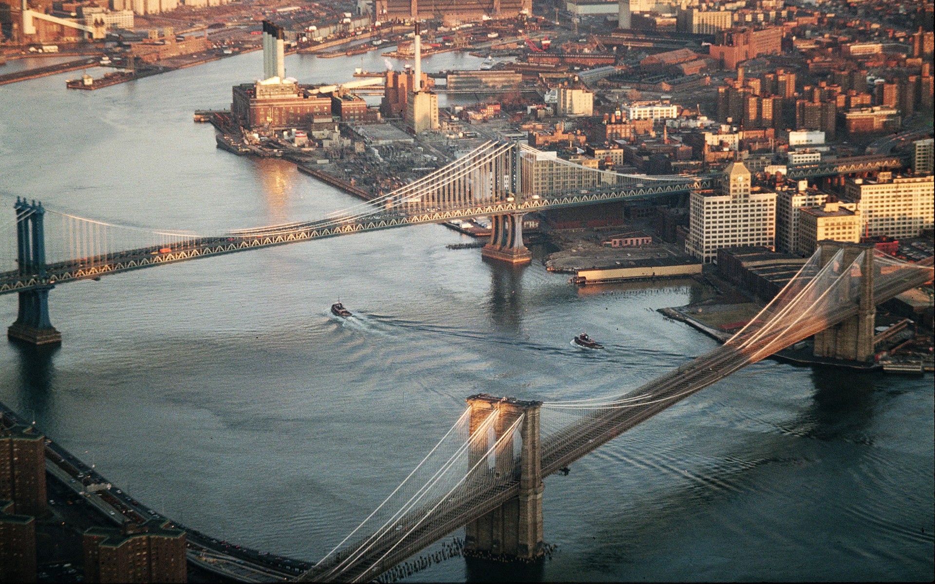 53352 скачать обои нью йорк, города, здания, вид сверху, мост - заставки и картинки бесплатно