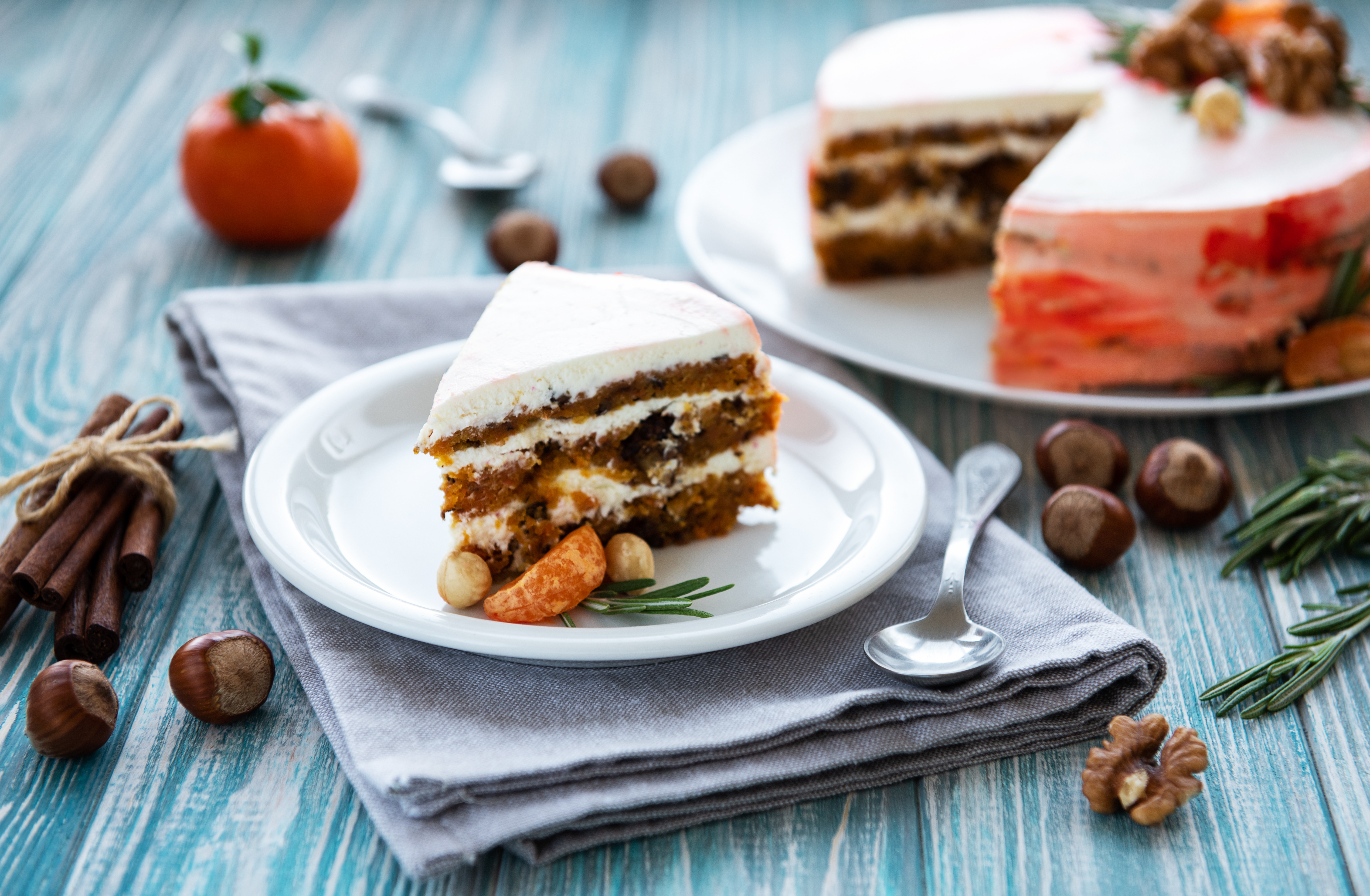 Download mobile wallpaper Food, Dessert, Still Life, Cinnamon, Cake, Hazelnut for free.