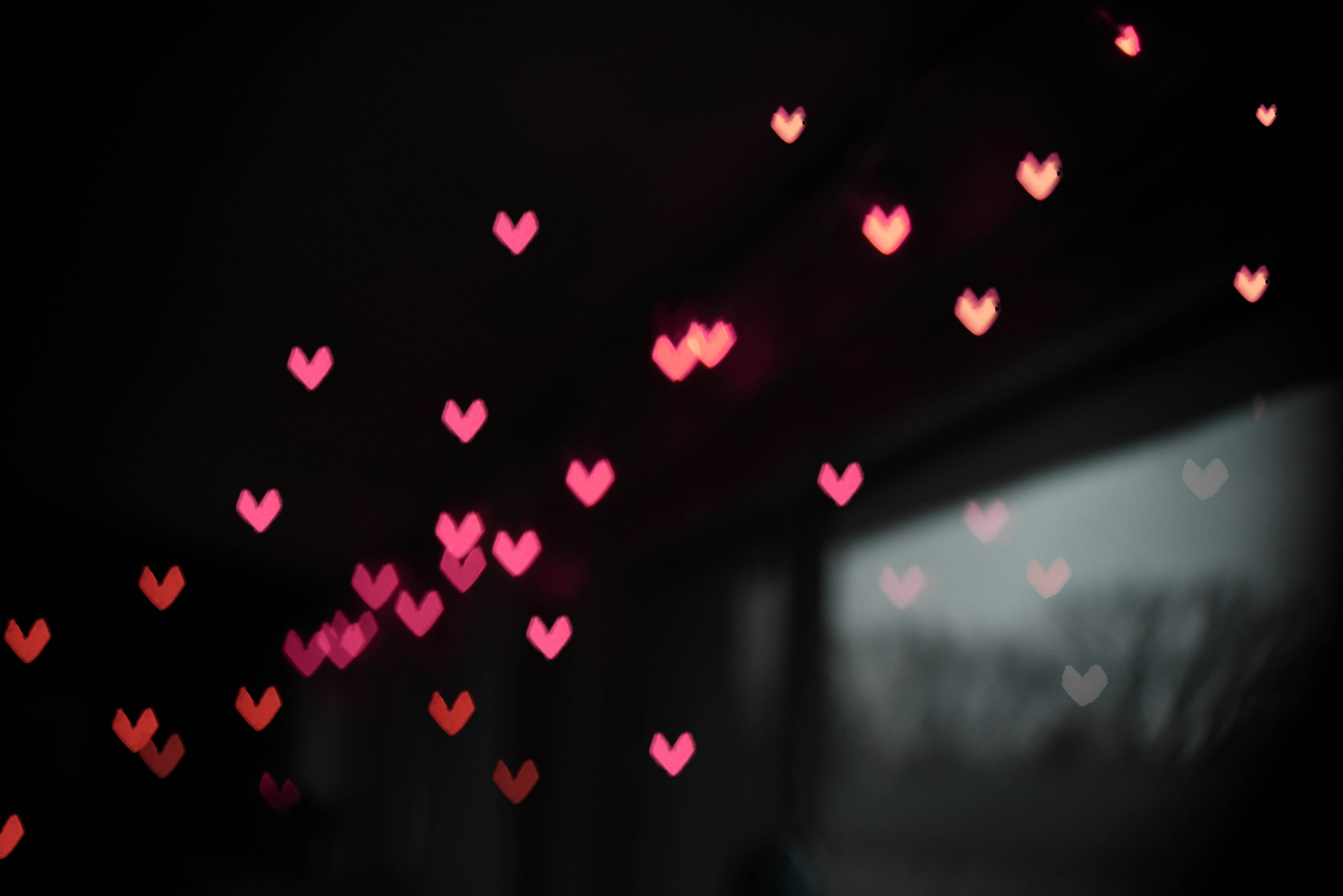 Download mobile wallpaper Glare, Hearts, Love for free.