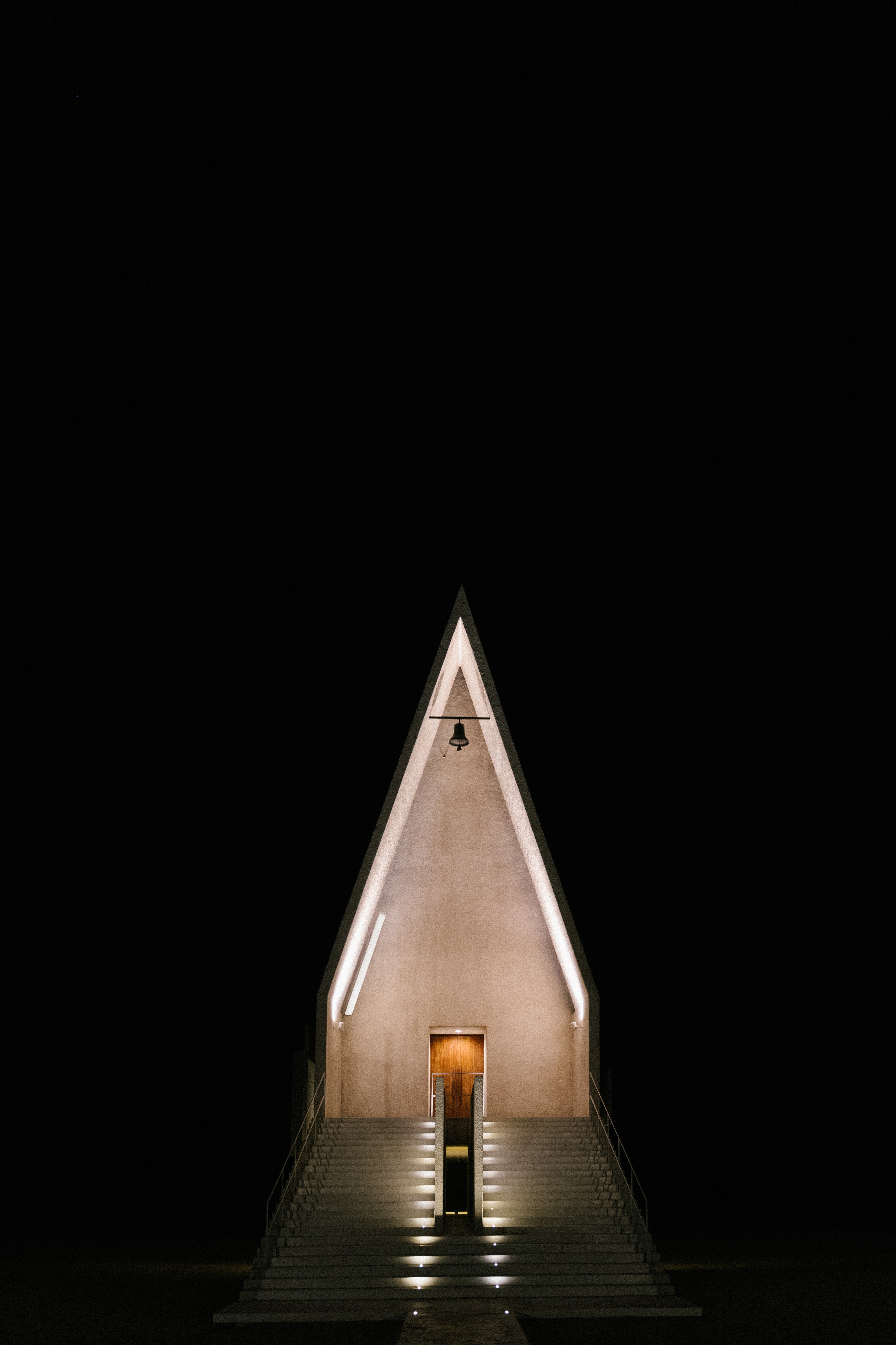 Free download wallpaper Building, Triangle, Architecture, Dark, Church on your PC desktop