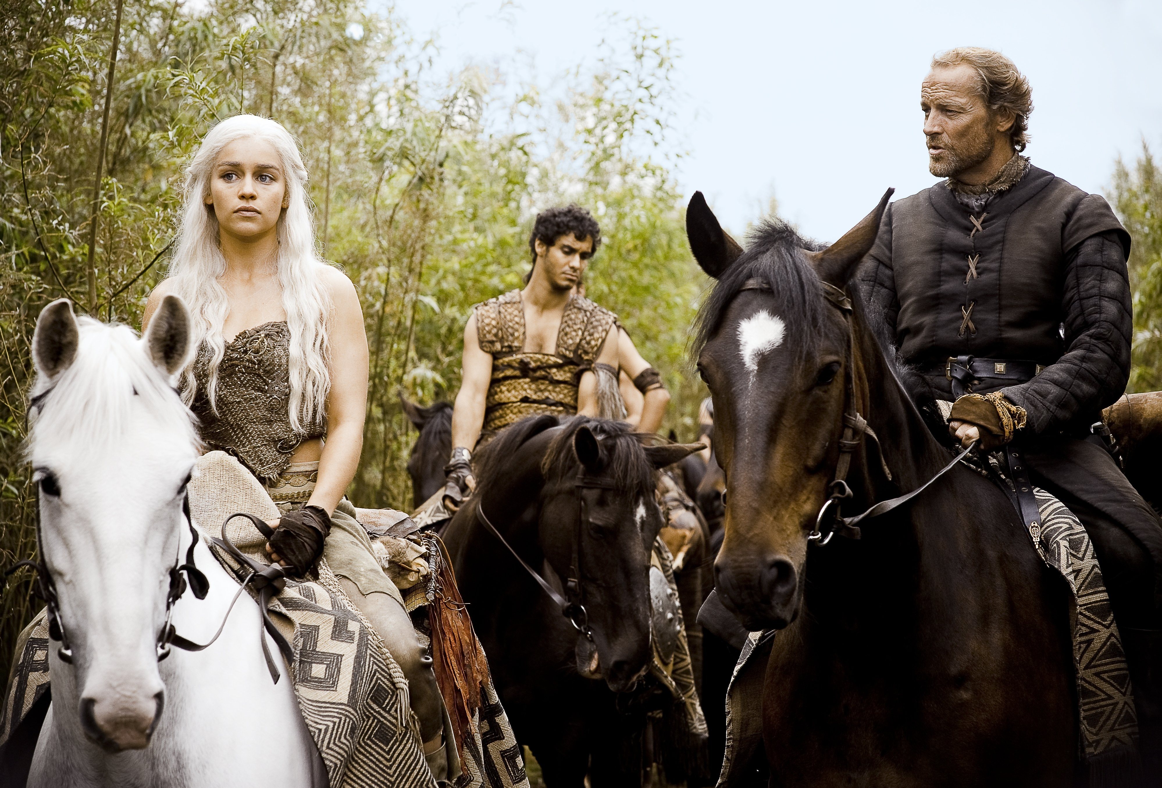 Download mobile wallpaper Game Of Thrones, Tv Show, Daenerys Targaryen, Jorah Mormont for free.