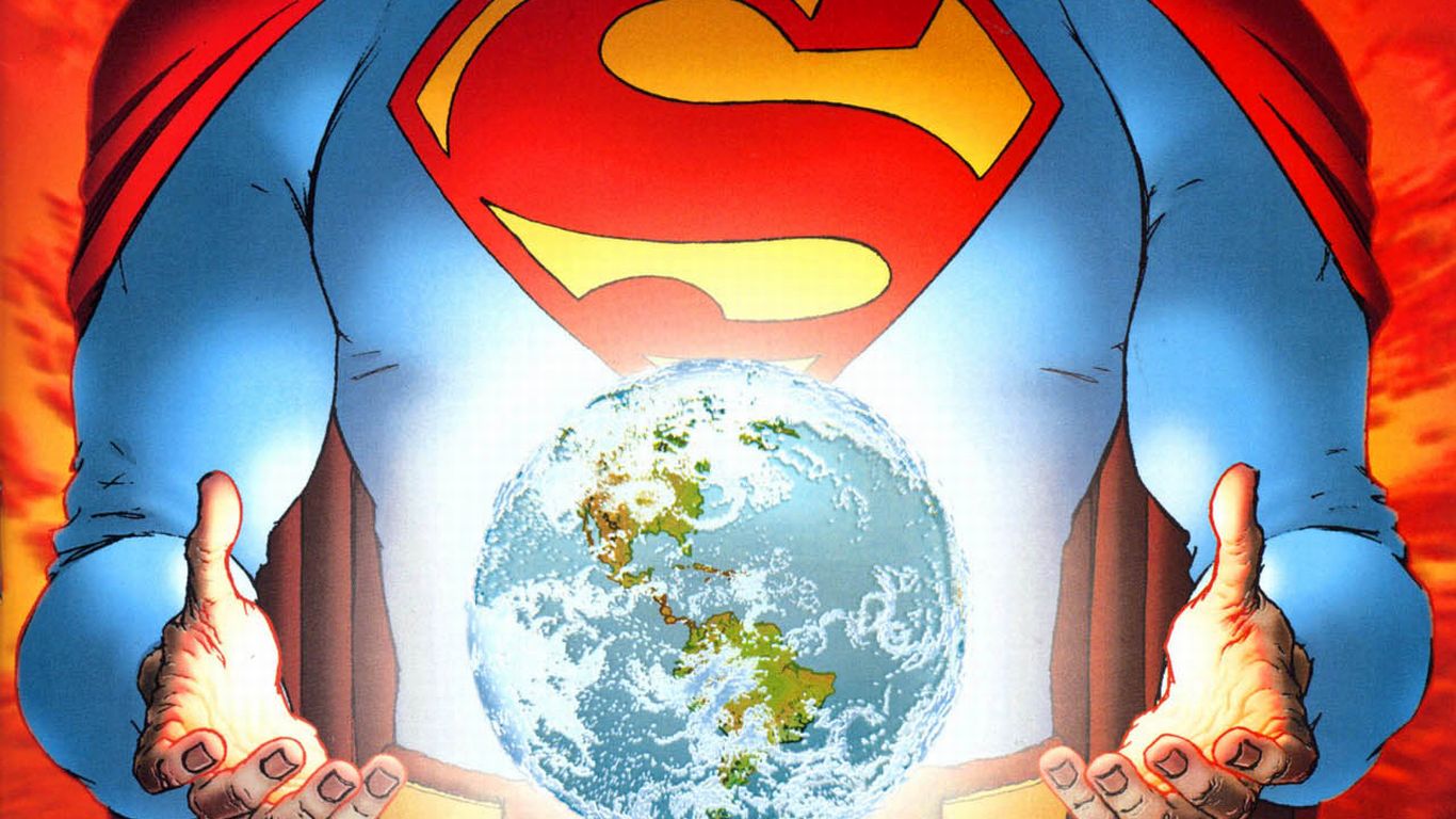 Популярные заставки и фоны Сверхновый Супермен на компьютер