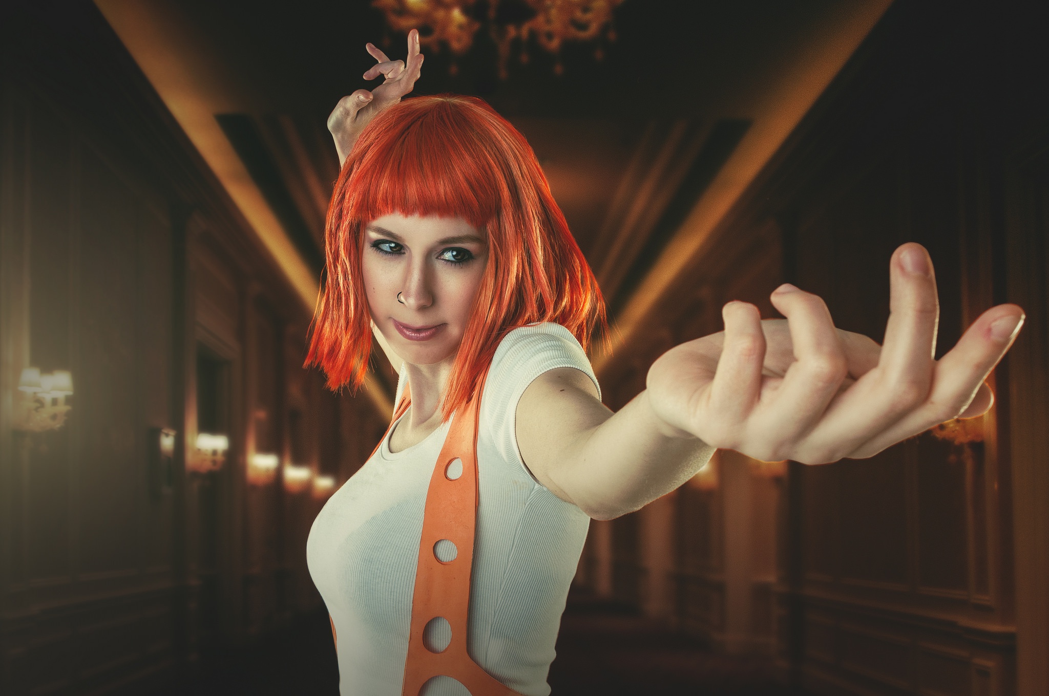 women, cosplay, leeloo (the fifth element), model, red hair, the fifth element
