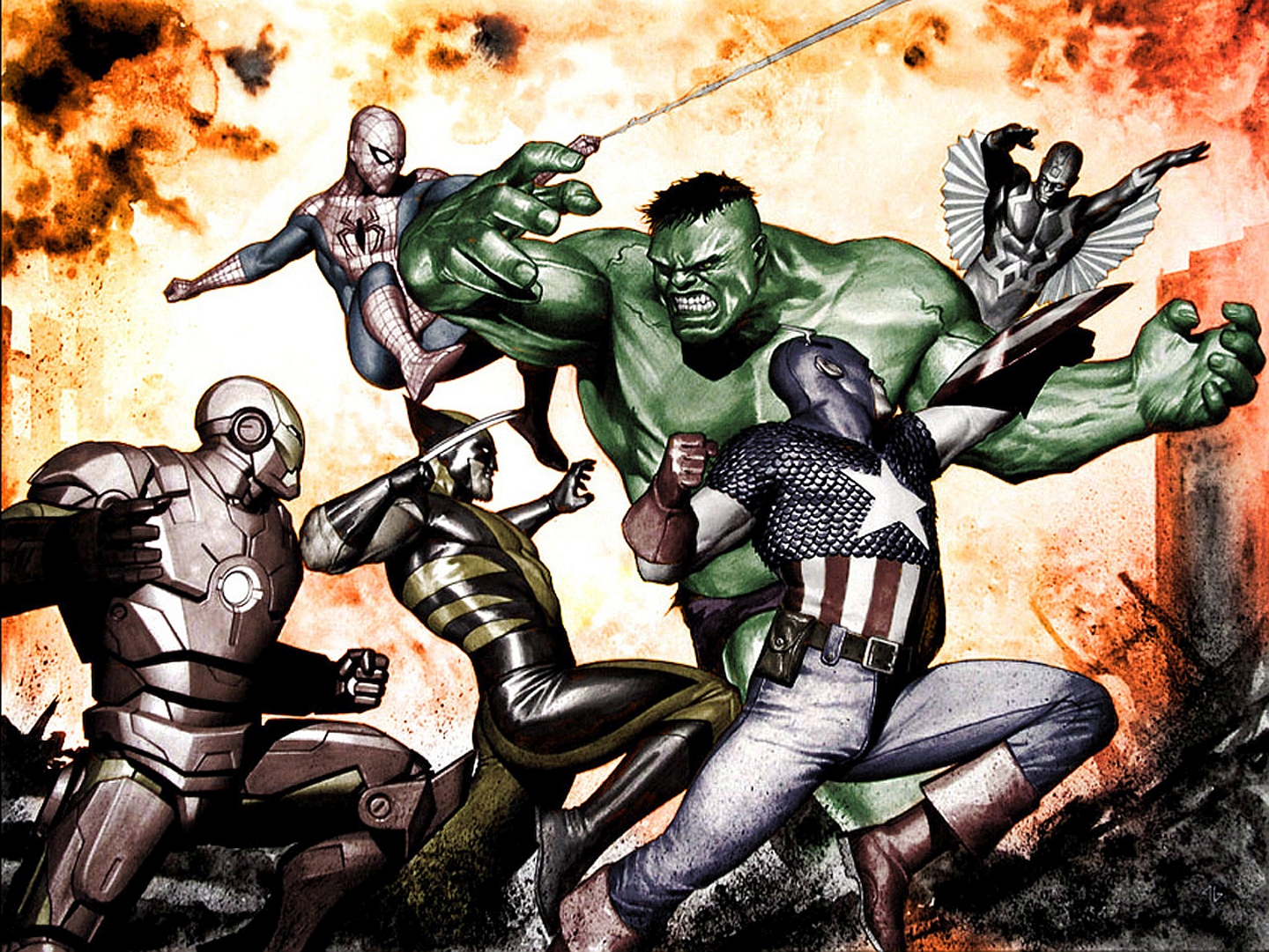 373512 Hintergrundbild herunterladen comics, x men: new mutants, schwarz bolzen, kapitän amerika, hulk, ironman, spider man, vielfraß, x men - Bildschirmschoner und Bilder kostenlos
