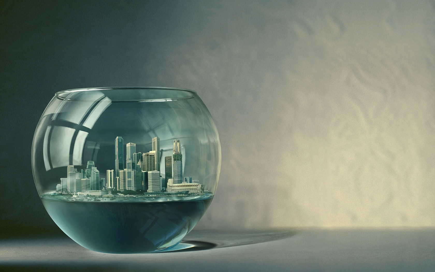 cities, objects, aquariums