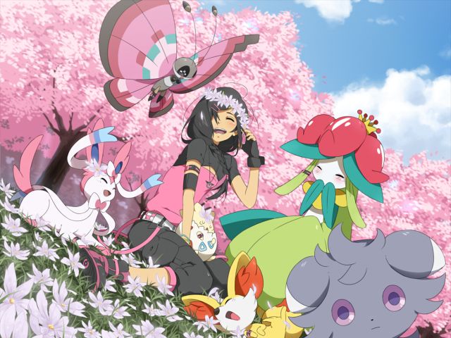 Handy-Wallpaper Pokémon, Animes, Togepi (Pokémon), Fennekin (Pokémon), Silveon (Pokémon), Espurr (Pokémon), Vivilion (Pokémon) kostenlos herunterladen.