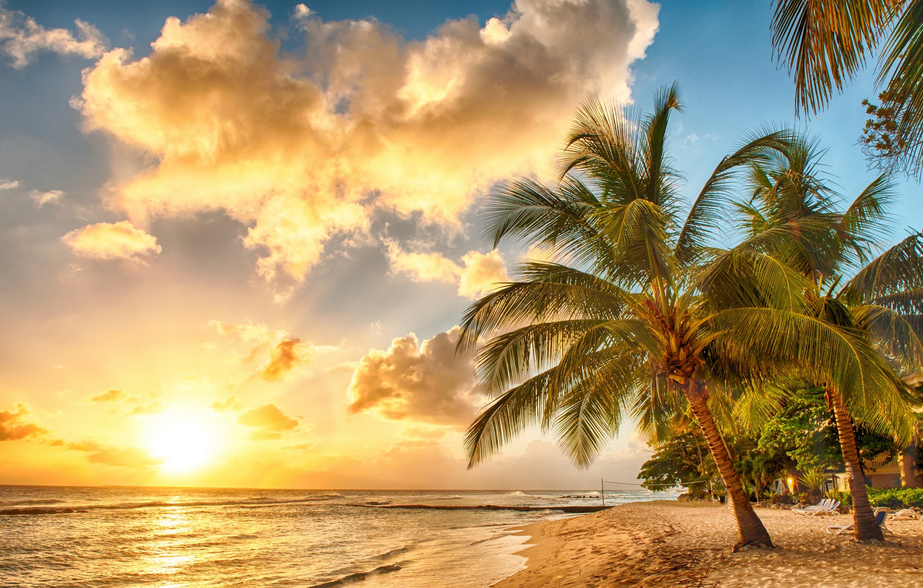 Free download wallpaper Sunset, Sky, Sea, Earth, Tropics, Cloud on your PC desktop