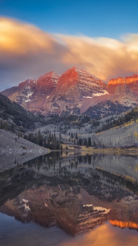 Descarga gratuita de fondo de pantalla para móvil de Paisaje, Naturaleza, Montaña, Lago, Tierra/naturaleza, Reflejo.