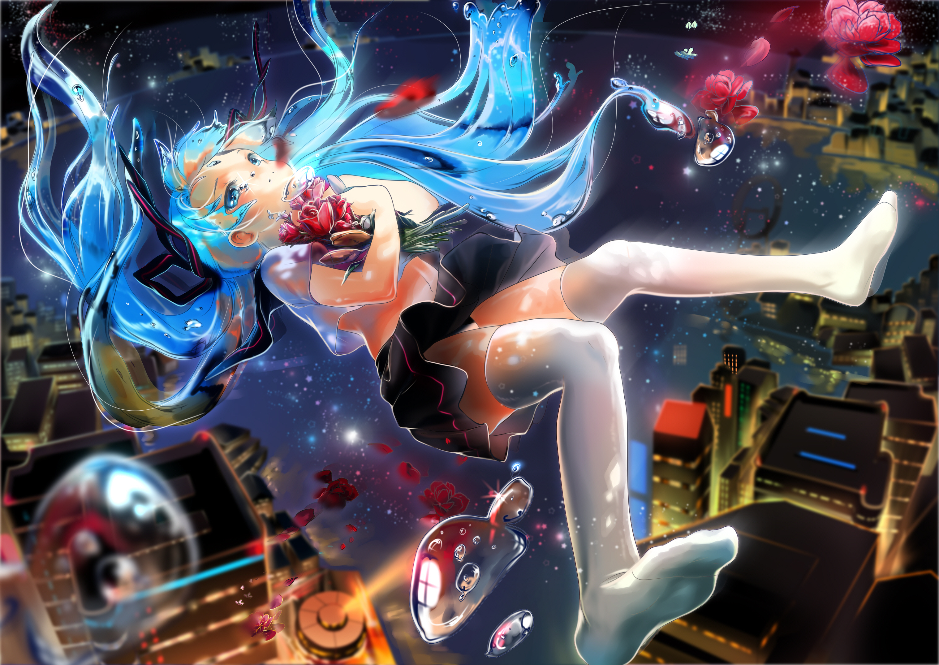 Laden Sie das Vocaloid, Hatsune Miku, Animes-Bild kostenlos auf Ihren PC-Desktop herunter