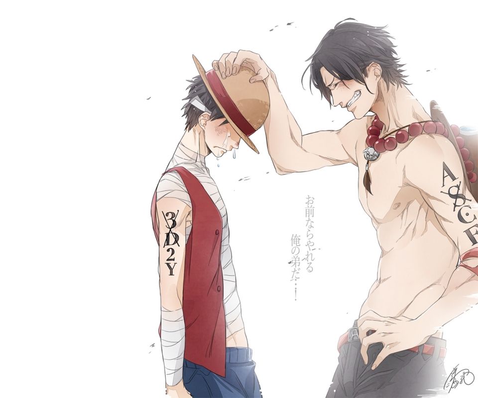 Download mobile wallpaper Anime, Portgas D Ace, One Piece, Monkey D Luffy for free.