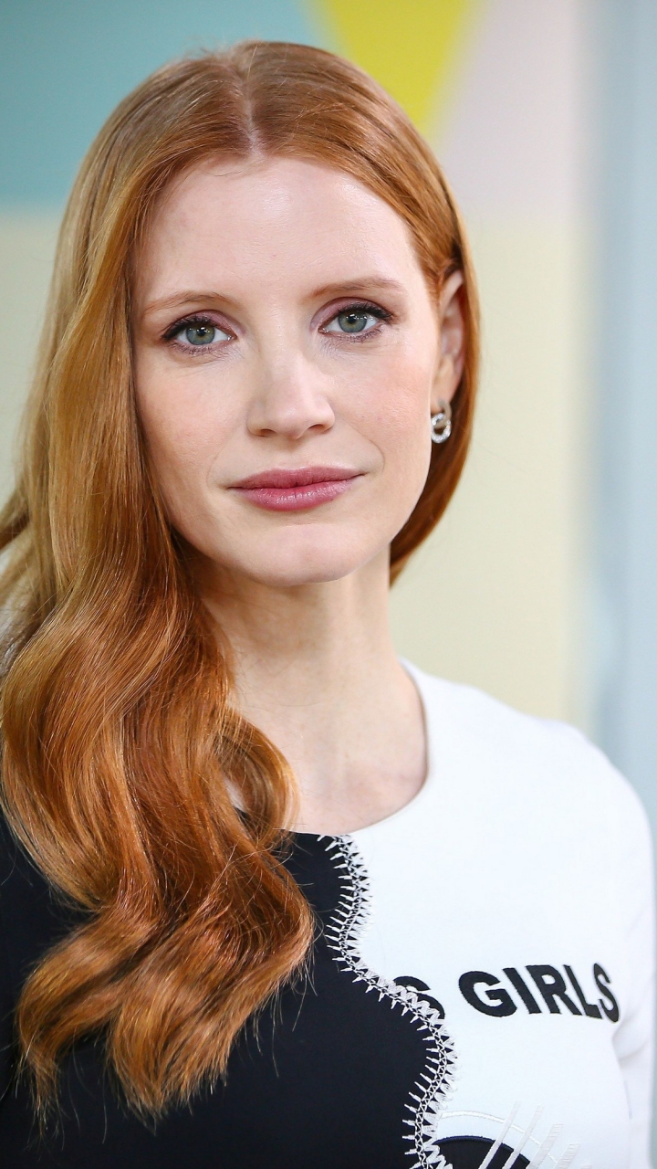 Download mobile wallpaper Redhead, Blue Eyes, American, Celebrity, Actress, Jessica Chastain for free.