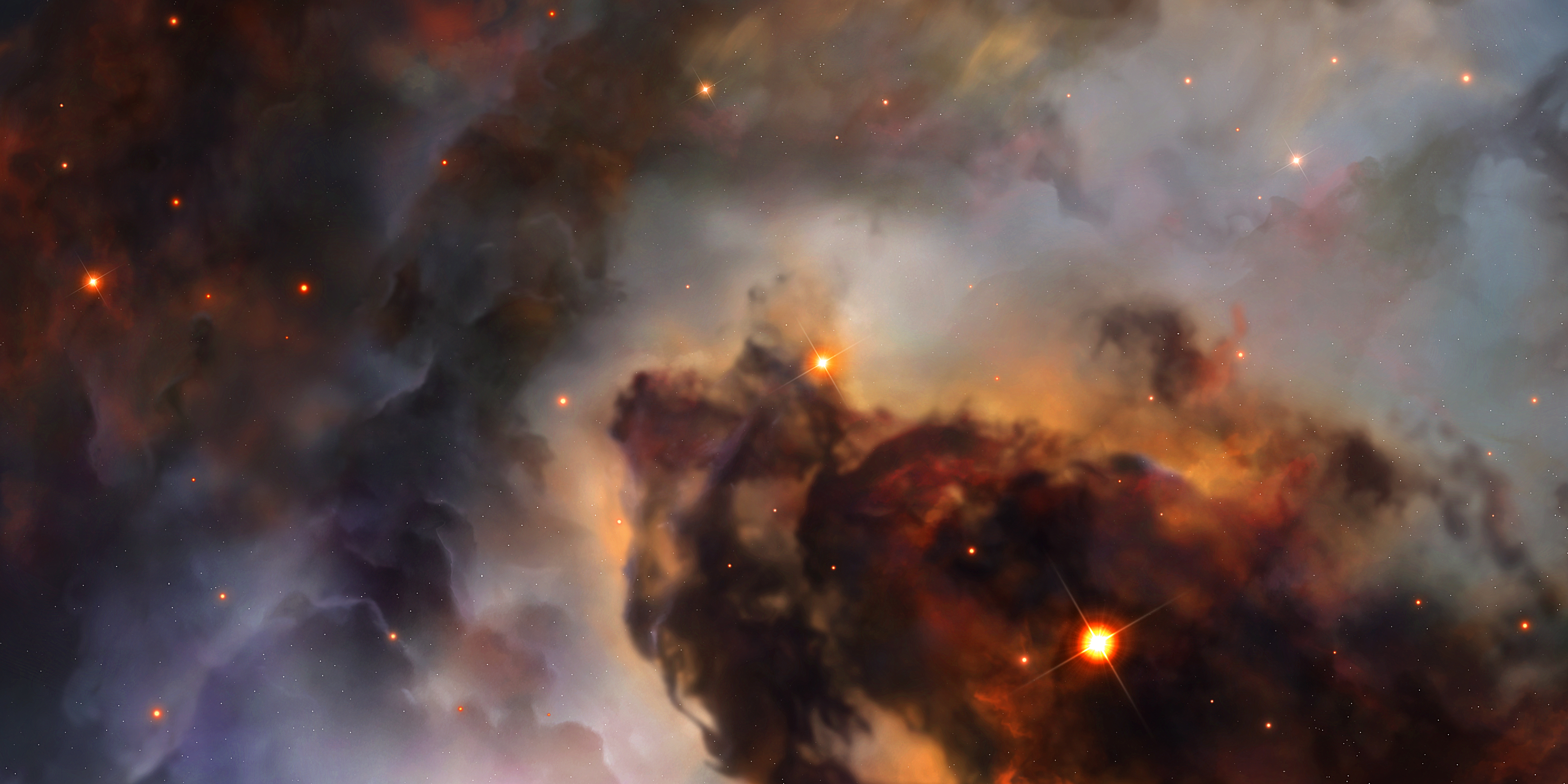 Download mobile wallpaper Stars, Nebula, Glow, Universe, Galaxy for free.