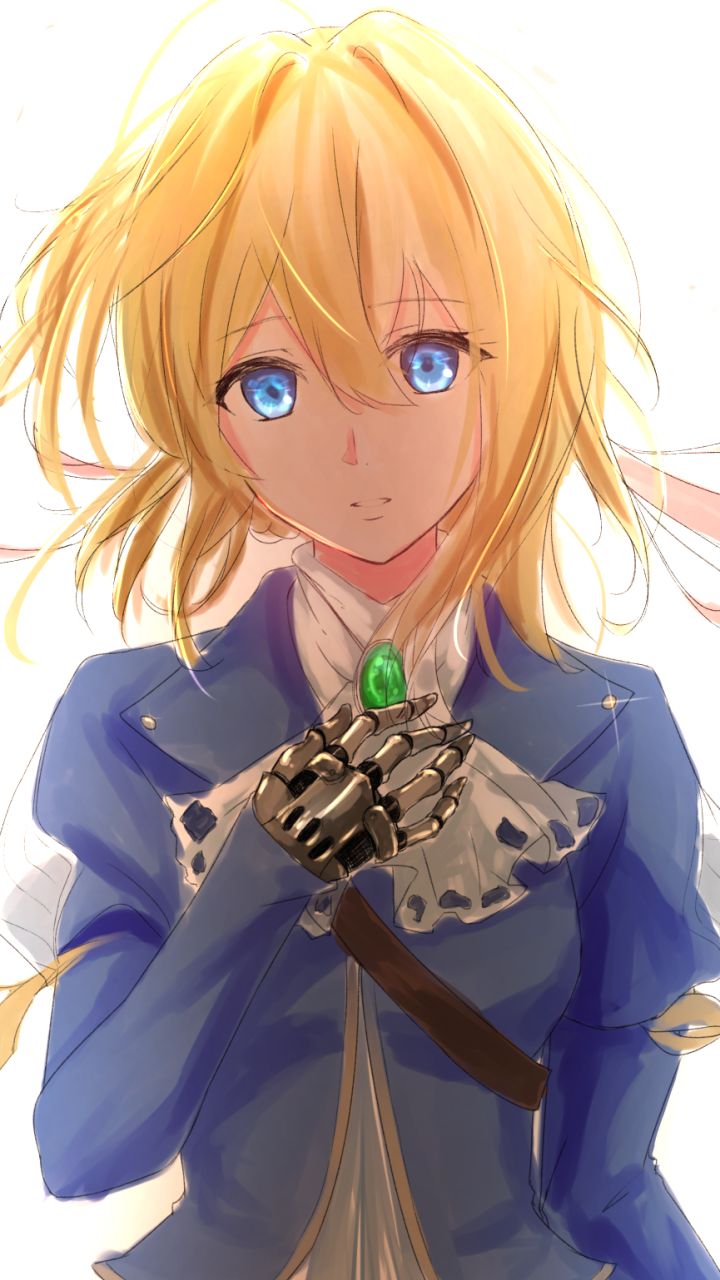 Handy-Wallpaper Blond, Blaue Augen, Blondinen, Animes, Violet Evergarden (Charakter), Violet Evergarden kostenlos herunterladen.