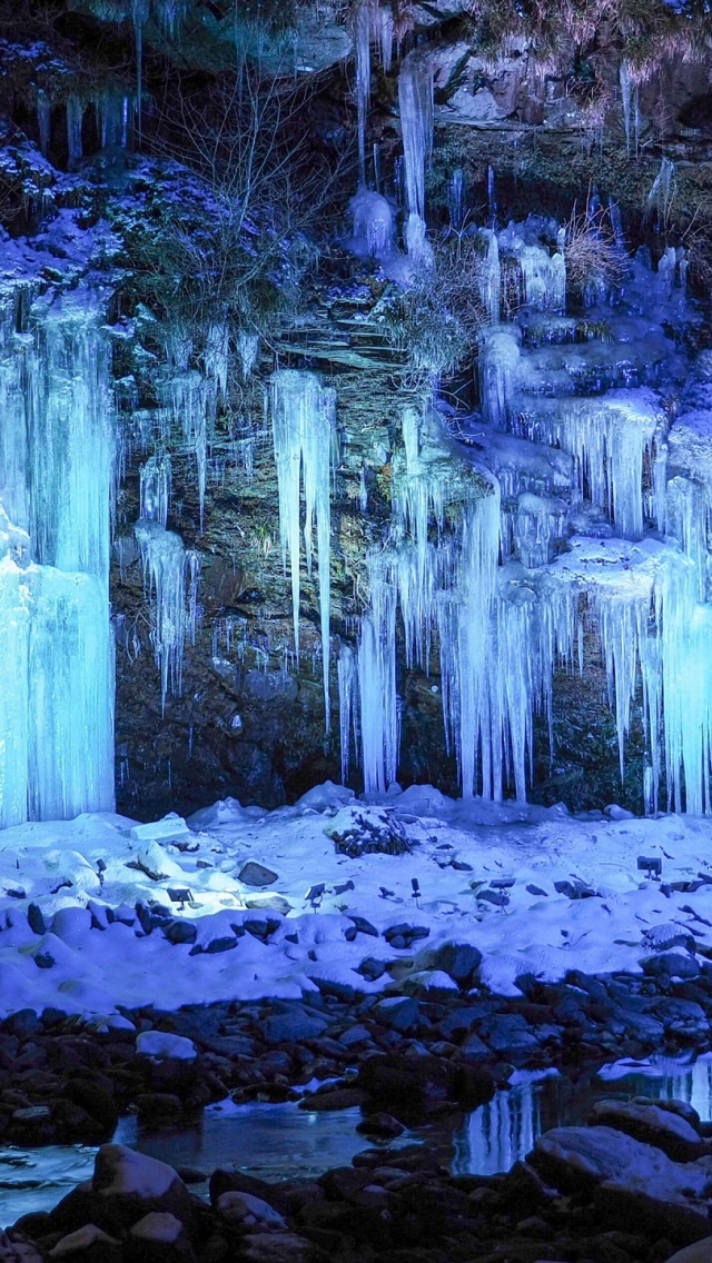 Download mobile wallpaper Ice, Earth, Stalactite for free.