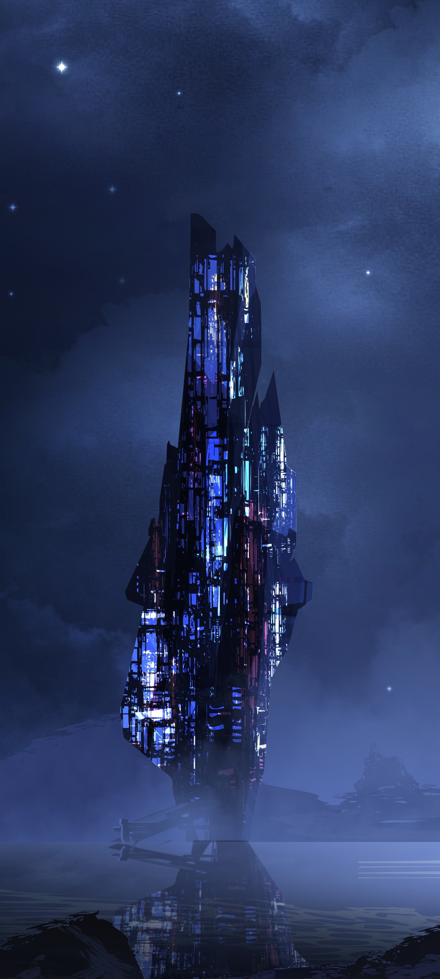 Download mobile wallpaper City, Tower, Sci Fi, Futuristic for free.