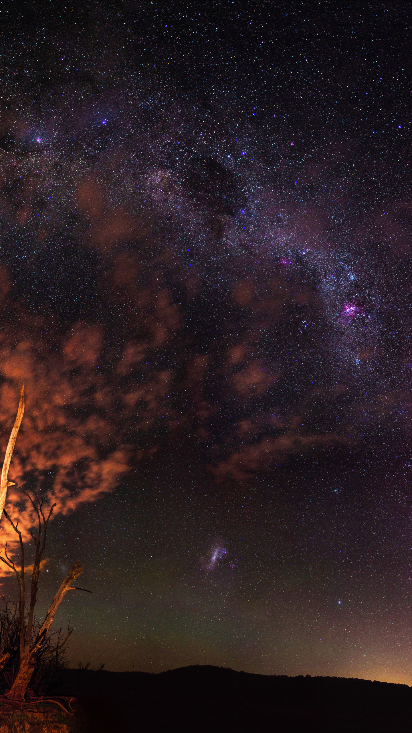 Download mobile wallpaper Sky, Night, Starry Sky, Milky Way, Sci Fi, Cloud for free.