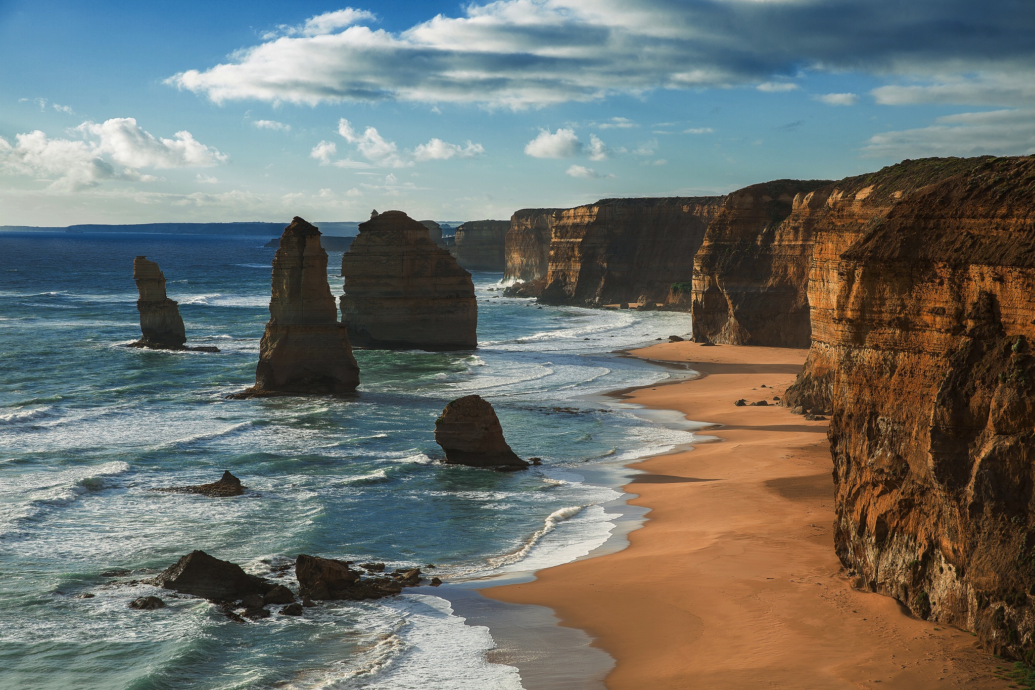 PCデスクトップにビーチ, 崖, 地球, オーストラリア, 十二使徒画像を無料でダウンロード