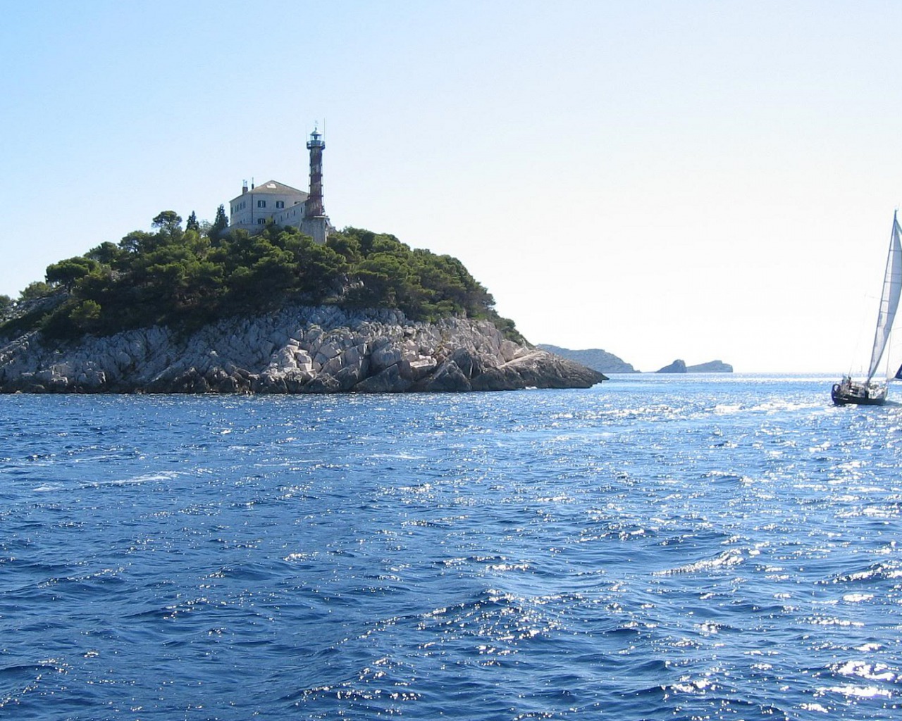 1481125 завантажити шпалери маяк, створено людиною, корнати, хорватія, острів - заставки і картинки безкоштовно