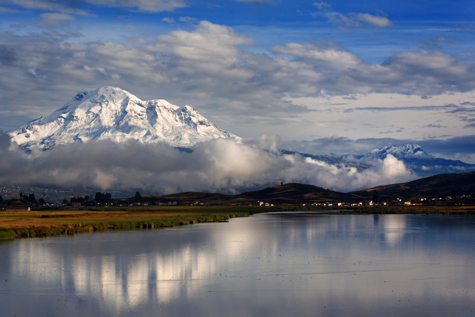 Download mobile wallpaper Mountain, Lake, Earth, Cloud for free.