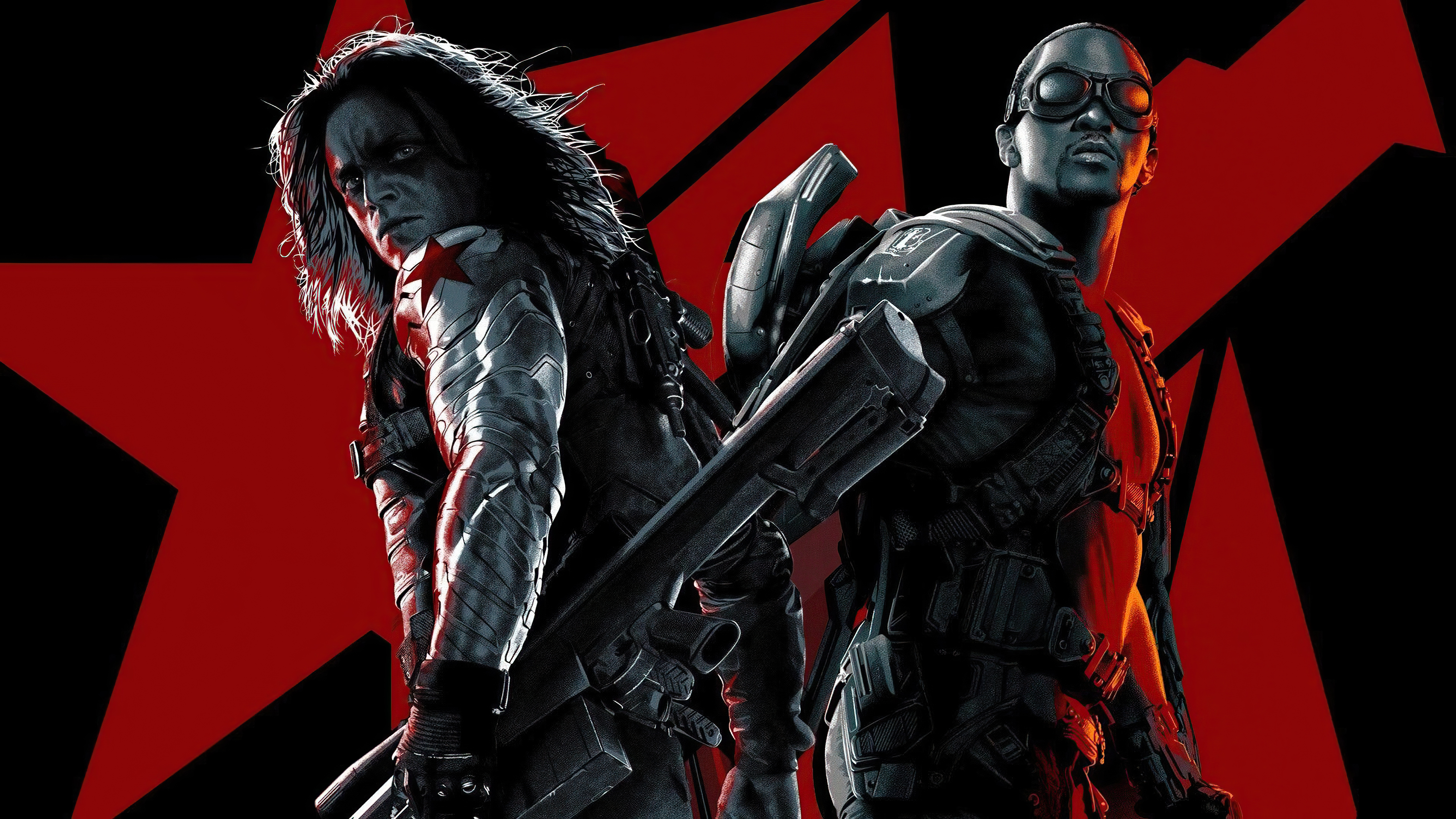 Download mobile wallpaper Tv Show, Falcon (Marvel Comics), Winter Soldier, Bucky Barnes, Sam Wilson, The Falcon And The Winter Soldier for free.