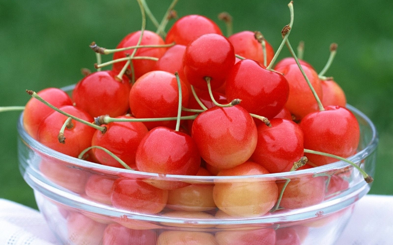 fruits, sweet cherry, food, berries, red Full HD